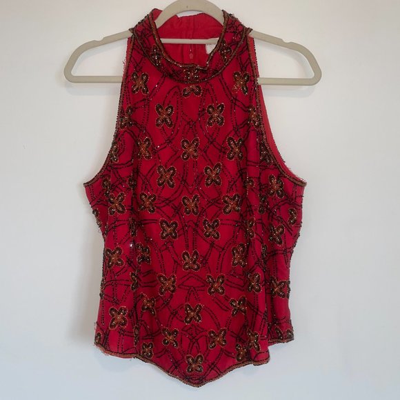 Papell Boutique Tops - Handmade Beaded Top